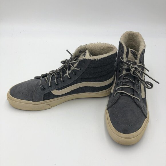 VANS Gray Suede SK8-HI Skateboard Sneaker Unisex US Men's 7.5M Women's 9M EUC - Picture 2 of 9